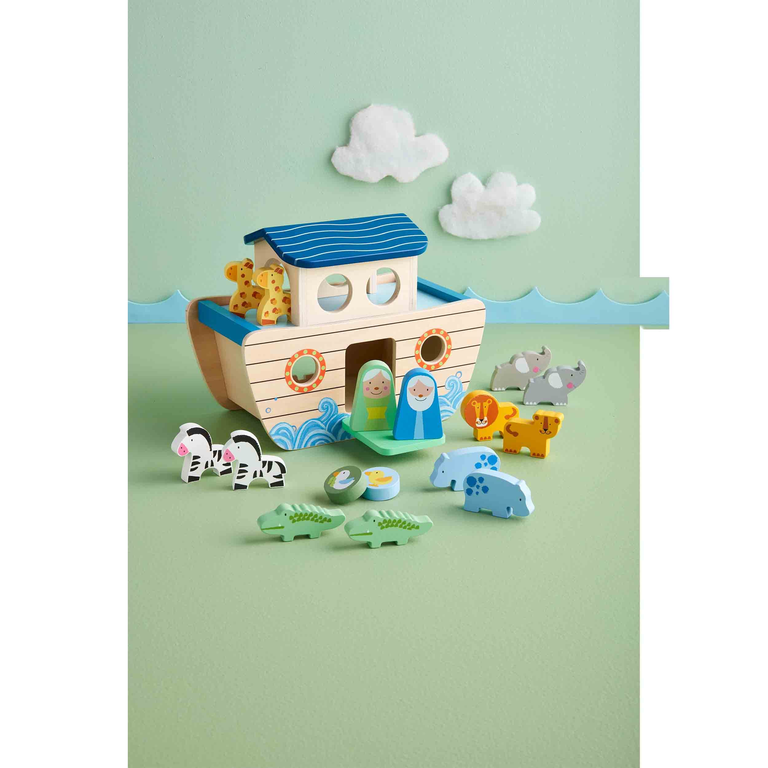 Amazon.com: Mud Pie Noah's Ark Shape Sorter Set : Toys & Games